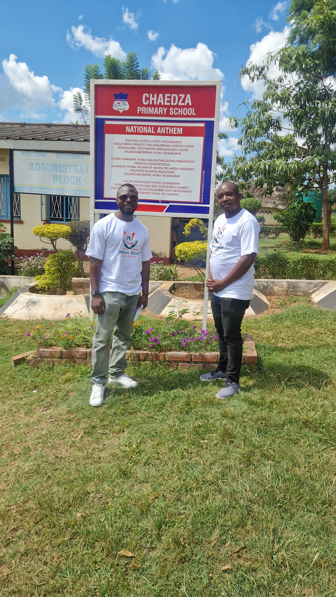 Mtima Heart Foundation team visiting Chaedza Primary School